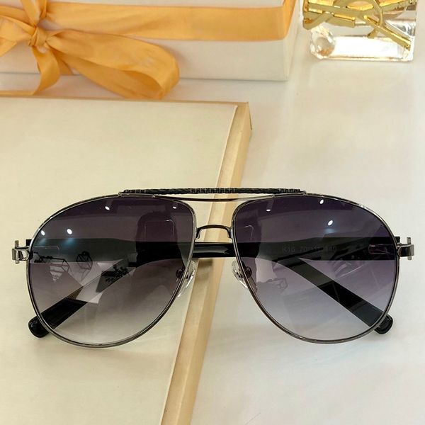 

nice luxury designer elliptical sunglasses fashionable men metal pilot decorative uv400 glasses big full frame lightweight sunglass k16, White;black