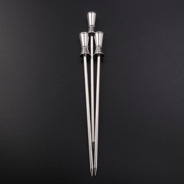 

forks 10 pcs 304 stainless steel fruit picks premium double measuring cup shaped cocktail dessert for dinner party bbq (si