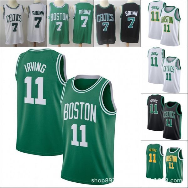 

tracksuit jerseys a shirt celtics no. 7 brown 11 owen embroidered basketball, Gray