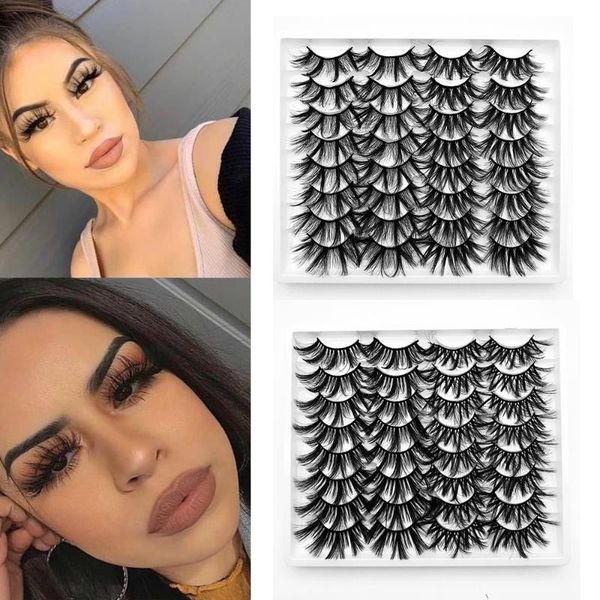 

false eyelashes 16pairs 3d mink lashes thick natural long eye wispy fake eyelash extension makeup tools faux cils