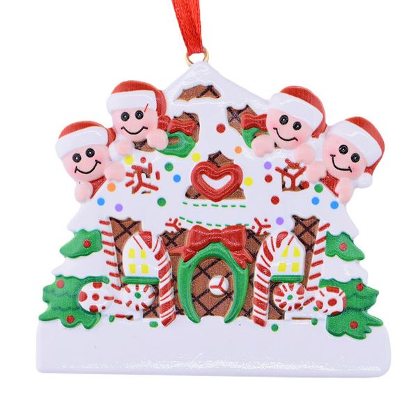 Feliz Natal Árvore Decorações Indoor Decor Resina Branco Color House Ornaments em 5 Edições Co008