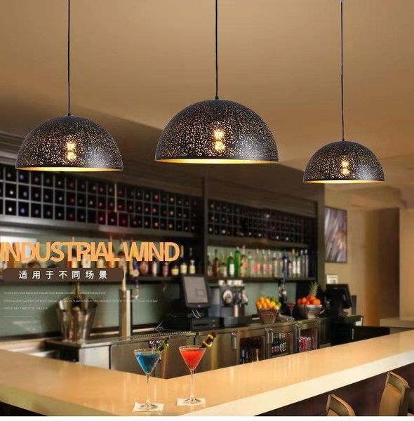 

pendant lamps retro wind chandelier restaurant entrance bar american handmade hollow iron designer personality zm1107