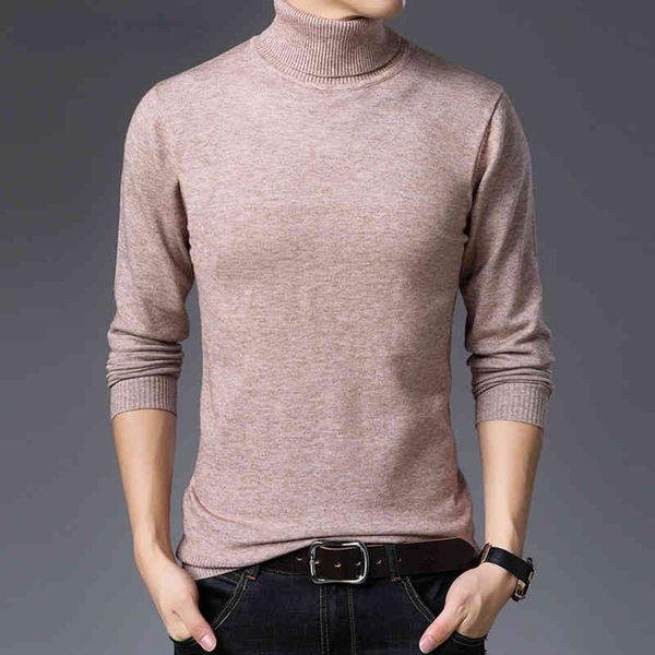 

men's high neck thick sweater, warm knitting, solid color, classic, leisure, fashion, novelty, autumn and winter, White;black