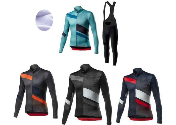 

racing sets 2021 winter thermal fleece cycling jerseys set mtb bike clothes maillot ropa ciclismo invierno bicycle clothing, Black;blue