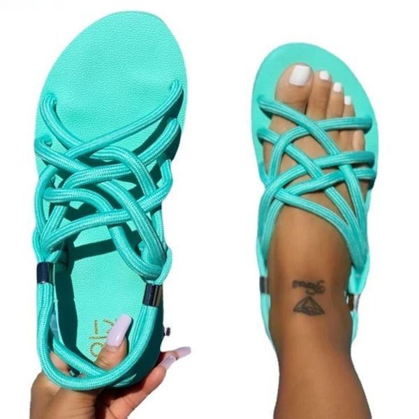 

sandals 2021 summer flat open toe fashion solid color comfortable outdoor women's shoes plus size 43 zapato, Black