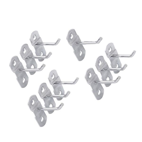 

hooks & rails 10pcs tool hanging hook metal display rack shop goods shelf thickening square hole plate household kitche