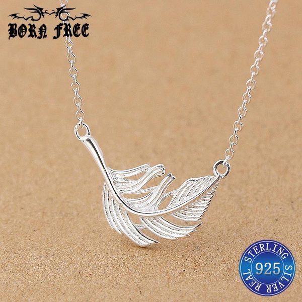 

pendant necklaces 925 silver initial leaf necklace set collares dame accessorie bijoux a fabrique cadenas para handmade pendants