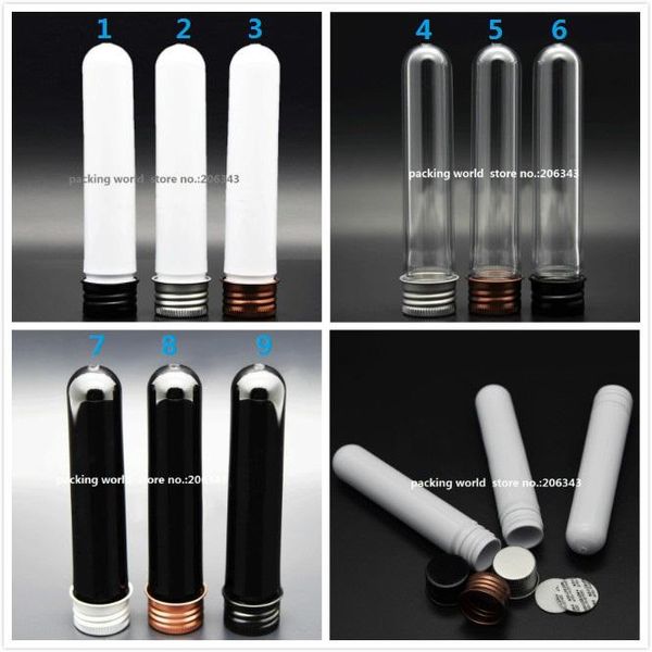 

transparent/white/black plastic pet tube with aluminum lid for mask cream or serum testing sample bottle packing bottles