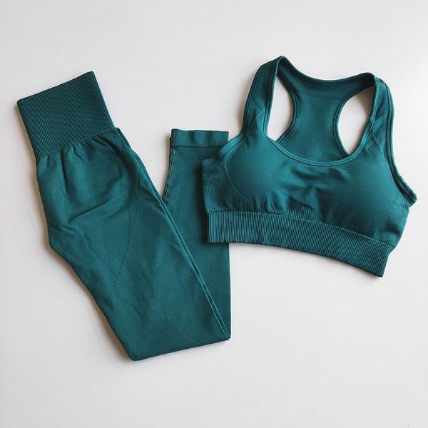 

fitness women yoga set gym 2-piece bras+seamless leggings push up pants exercise padded workout running suit sportswear athletic outfit