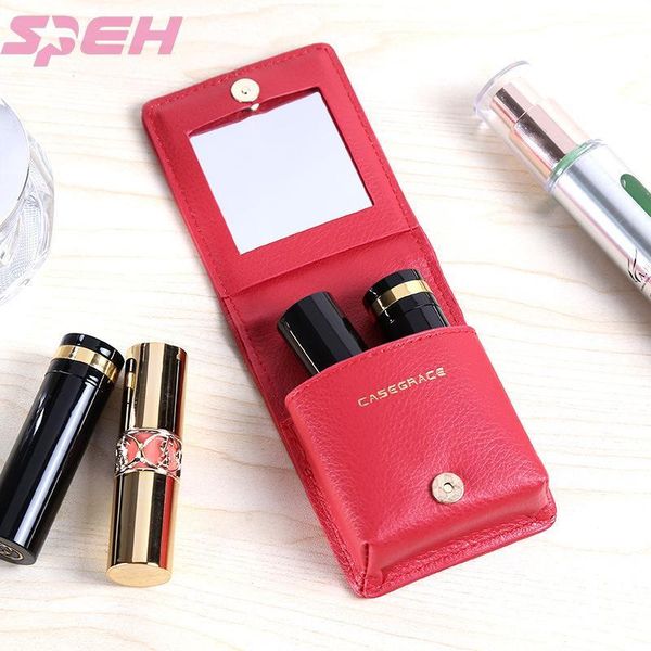 

jewelry pouches, bags celebrity mini lipstick box portable storage cosmetic finishing mouth red envelope, Pink;blue