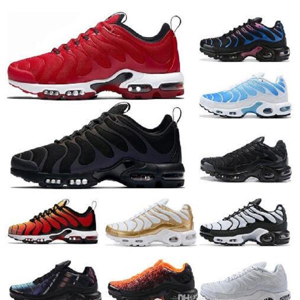 

man woman running shoes tn plus bred just mesh mercurial ultra laser fuchsia hyper crimson chaussures trainers sports sneakers for men 40-45
