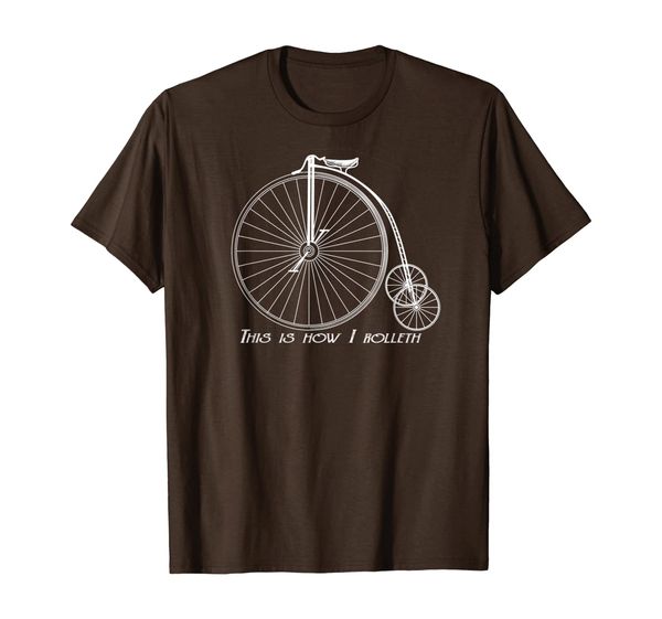 

this is how i rolleth roll vintage tricycle bicycle t-shirt, White;black