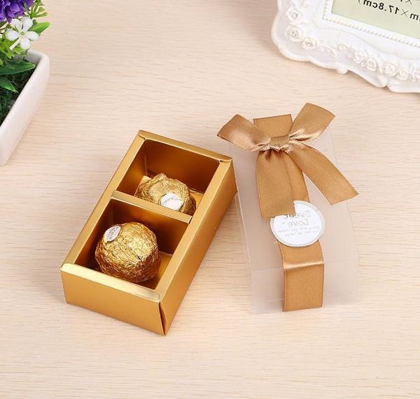 

100pcs/lot 2 grid macaron box bakery for biscuits cookie chocolate packaging paper boxes valentine's day gift wholesale wrap