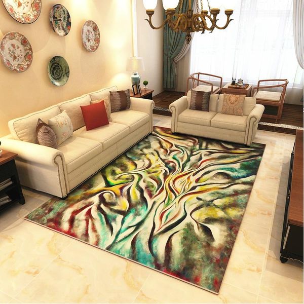 

carpets nordic style rectangle carpet stereo geometric black and white pattern bedroom coffee table bedside rugs