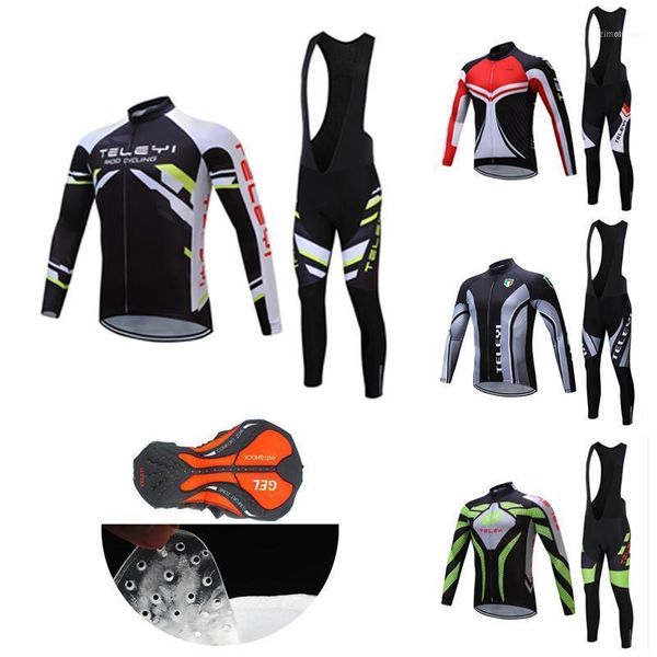 Set da corsa abbigliamento da ciclismo manica lunga uomo 2022 abbigliamento da bicicletta autunno tuta da squadra professionale uniforme da bici da strada maschile