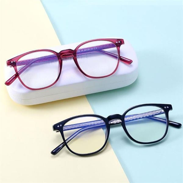 

trends office anti blue light round computer glasses women vintage transparent eyeglasses frame men gaming reduce fatigue fashion sunglasses, Black