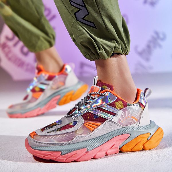 

men's spring daddy breathable mh casual outdoor running flame fashion sports sho, Black