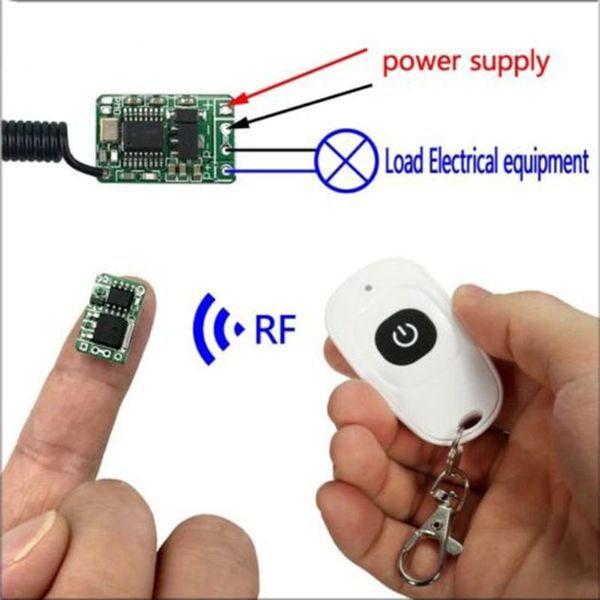 

smart home control wireless remote switch 433mhz rf transmitter receiver 3.5v 3.7v 5v 12v for batteries, dry power supplies
