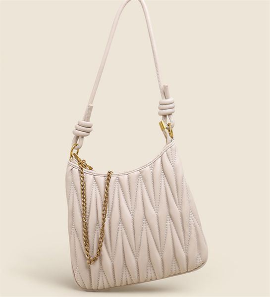 

new wrinkled soft leather chain armpit bags retro leisure handbag fashion popular single shoulder messenger women's bag