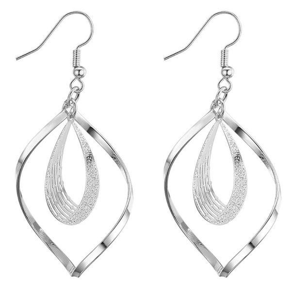 

fashion punk brincos twist rhombus hollow big dangle earrings for women mujer boucle d'oreille jewelry hoop & huggie, Golden;silver
