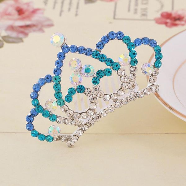 

hair clips & barrettes colorful girls rhinestone crown with combs princess diadem for wedding birthday cosplay party decor jewelry accessori, Golden;silver