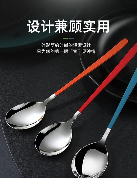 

spoons creative coffee spoon set serving stainless steel fashion luxury reusable cute opscheplepels dinnerware di50ts