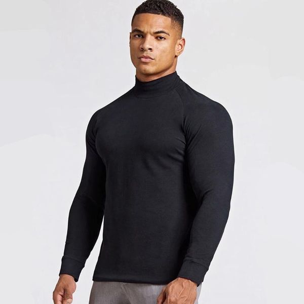 

men's t-shirts black running sport t shirt men gym long sleeve t-shirt fitness bodybuilding quick dry tees male jogging training cloth, White;black
