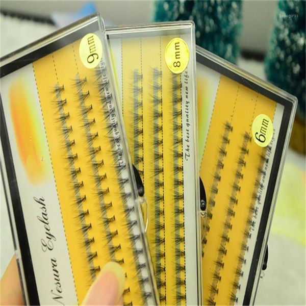 

natural long black individual false eyelashes extension makeup tool 60 knots1