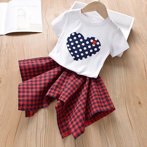 

kids clothing sets striped vest wide leg cropped pants 2pcs clothes suit children costume for girls, White