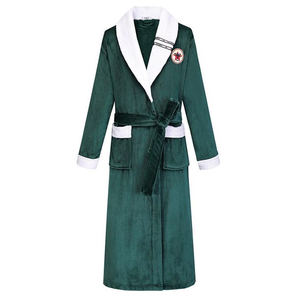 

women's sleepwear soft coral fleece nightdress winter thicken robe women kimono gown 2021 long home clothes casual intimate lingerie, Black;red