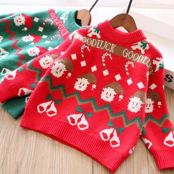 

pullover winter baby girls chrismas sweater wholesale, Blue