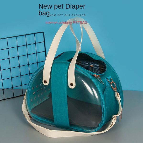 

cat carriers,crates & houses 2021 pet bag messenger out backpack pvc space transparent portable