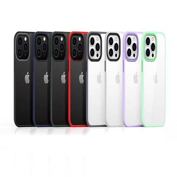 Bunte Bumper Clear Back Shield stoßfeste Handyhüllen für iPhone 13 Pro Max 12 Mini 11 XR 8 Plus