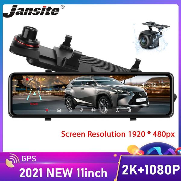 

jansite 11 inch 2k dash cam car dvr camera drive video recorder registrator auto dashboard 1440p dual dashcam gps dvrs