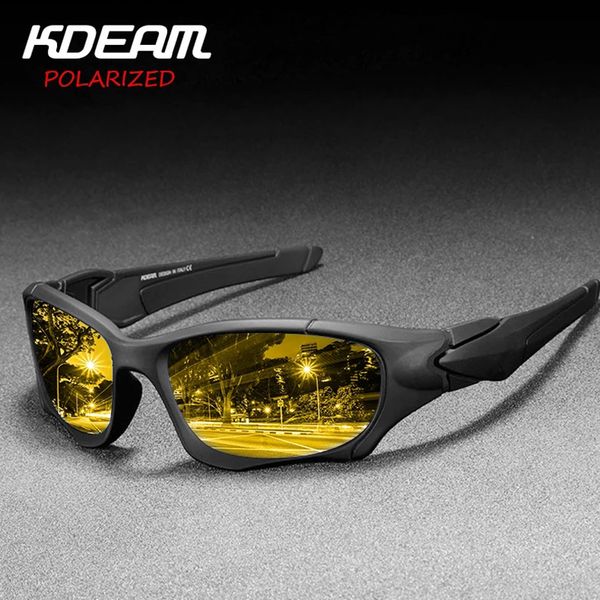 

kdeam outdoor sports polarized sunglasses men curve cutting frame stress-resistant lens shield sun glasses women, White;black