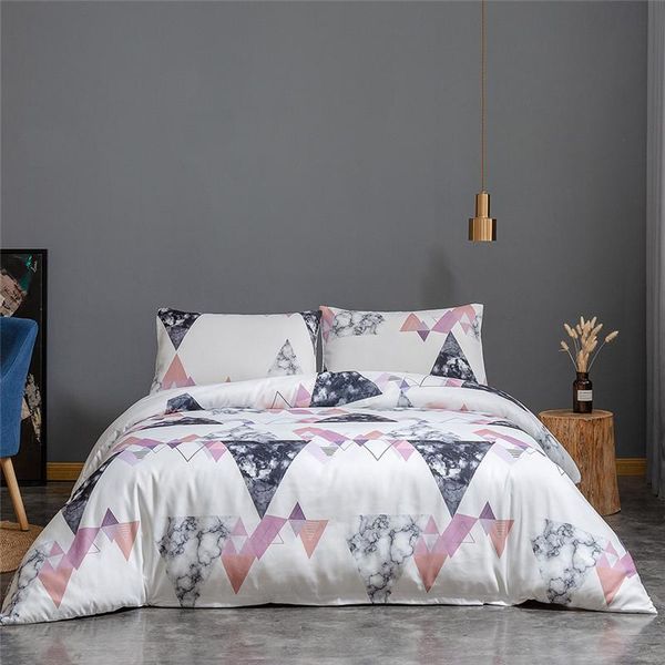 

bedding sets comforter cover white color  size quilt dekbed overtrek220x240 king geometric style double bed covers