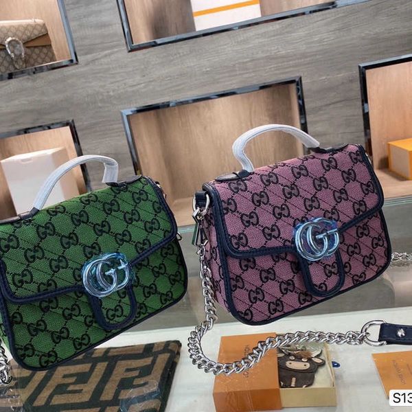 

bag female 2021 new fashion messenger fashion rainbow canvas chain bag advanced single shoulder small square zly bags zly