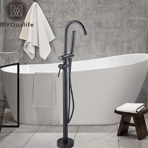 

bathroom shower sets myqualife floor mounted chrome bath tub faucet clawfoot standing mixer tap with handshower single lever bathtub
