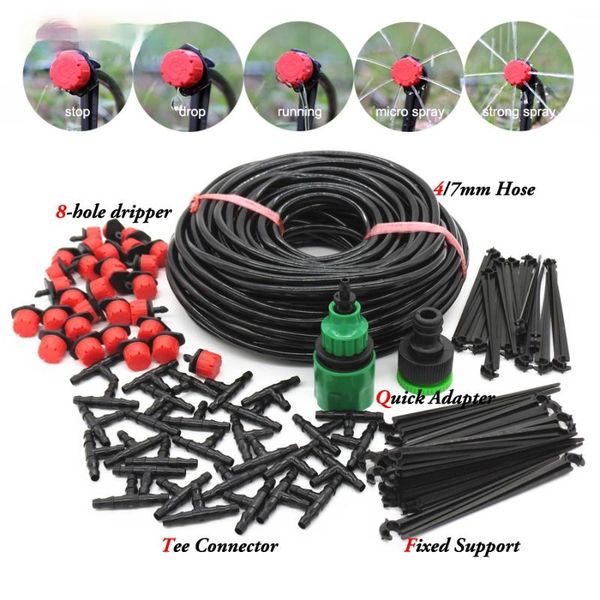 

watering equipments 50m-5m diy drip irrigation system automatic garden hose micro kits with adjustable drippers