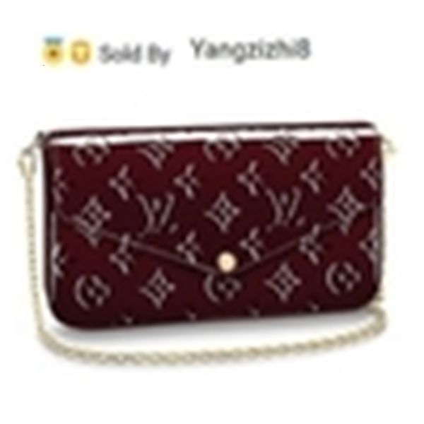 

yangzizhi8 caviar m61267 pochette flicie navy red real 2019 lambskin chain flap bag long chain wallets key card holders purse clutches, Black;red