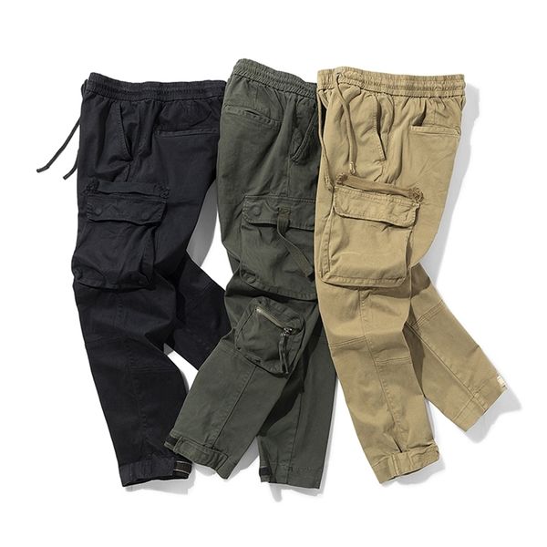 Marca Mens Casual Jogadores Calças Camuflagem Cargo Hip Hop Skate Basculador Fashion Beam Pé Pant 210715