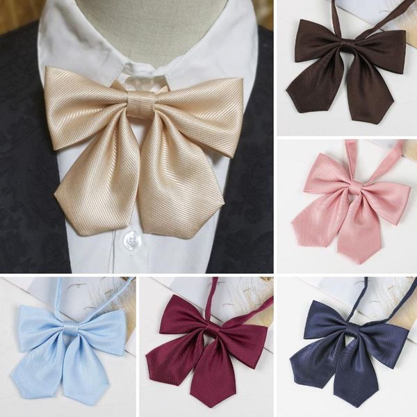 

neck ties [twill cross arrow] solid color bow tie women's japanese jk uniform shirt sailor suit graduation po butterfly, Blue;purple