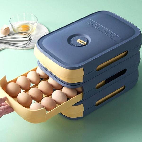 

storage bottles & jars egg box kitchen drawers refrigerator tray eggs holder fresh keeping dumpling household