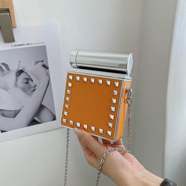 

evening bags 2021 summer fashion women messenger bag metal texture small square leather shoulder lady simple mini