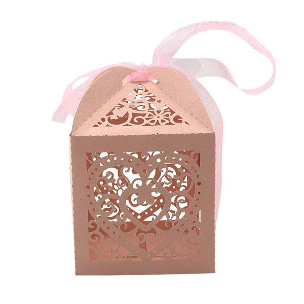 

storage boxes & bins 50pcs/set creative chocolate candy box wedding carton love laser hollow birthday gift festive party
