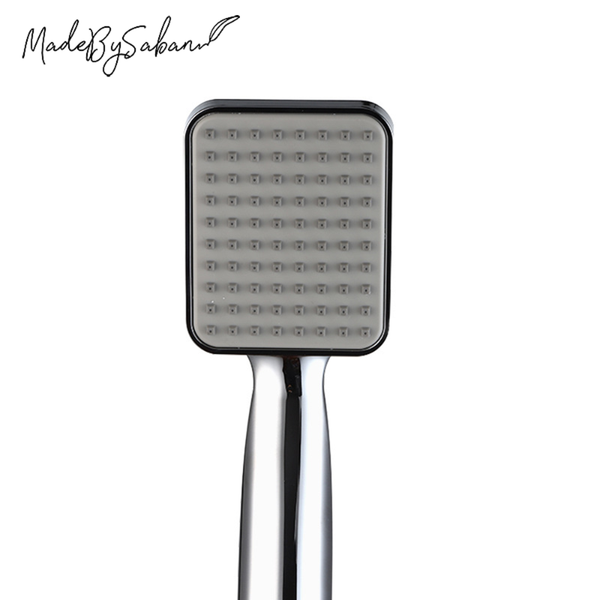 

square bathroom filter shower head silver abs chrome 8-inch handheld water saving showerhead bath accessory set