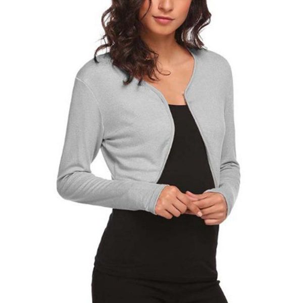 

women's jackets autumn outwear inner button solid long sleeve women cardigan shrug casual slim open front elegant ladies soft knitted s, Black;brown