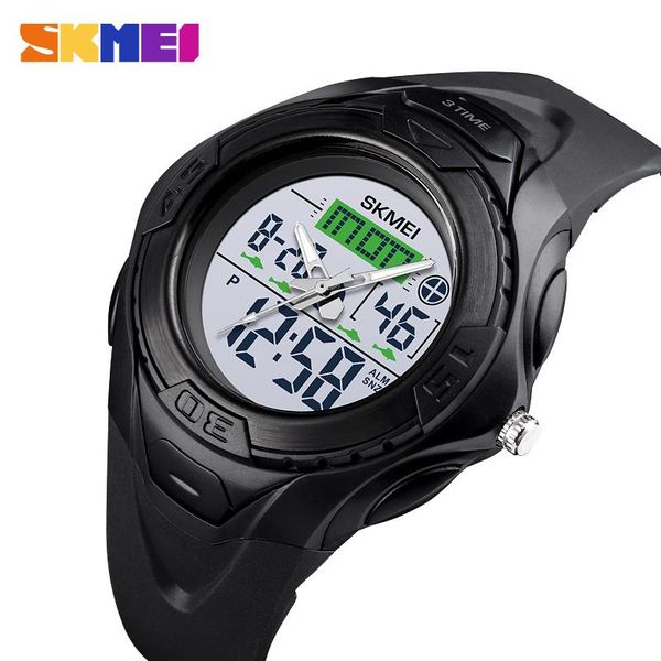 

wristwatches skmei 1539 men sport digital watch countdown 3 time 50m waterproof teenager electronic clock male wristwatch relogio masculino, Slivery;brown