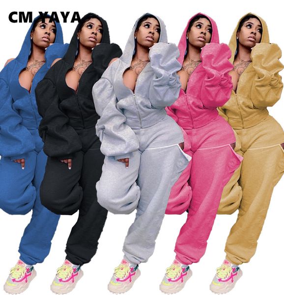 

autumn sporty womens set hooded sweatshirt jogger pants set activewear hole trasuit two piece set fitness outfitby air, White
