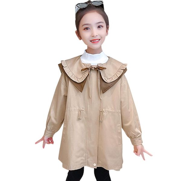 

jackets big girls long jacket outerwear solid color girl coats kids spring autumn casual style clothing, Blue;gray